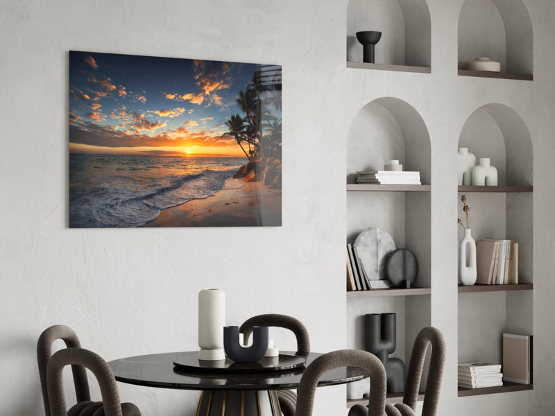 Palm Trees Glass Wall Art