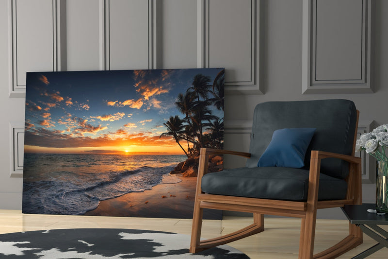 Palm Trees Glass Wall Art