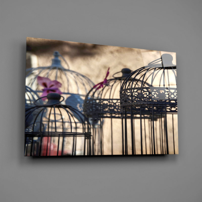 Birdcage Glass Wall Art