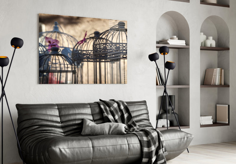Birdcage Glass Wall Art