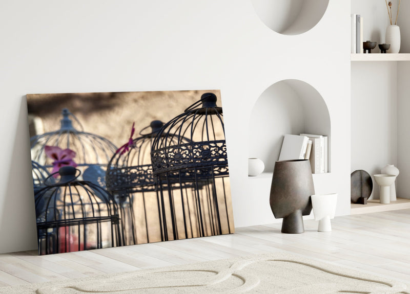 Birdcage Glass Wall Art