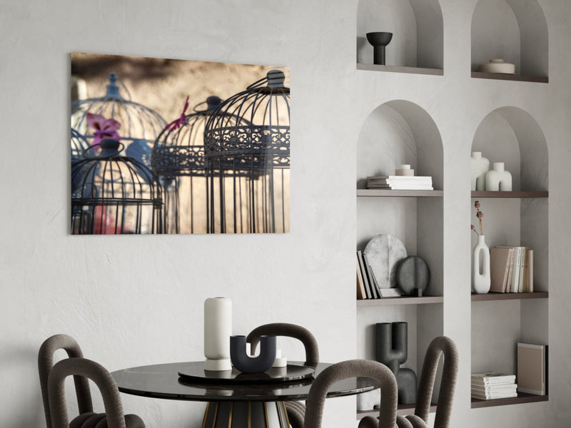 Birdcage Glass Wall Art