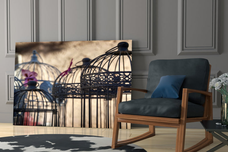 Birdcage Glass Wall Art