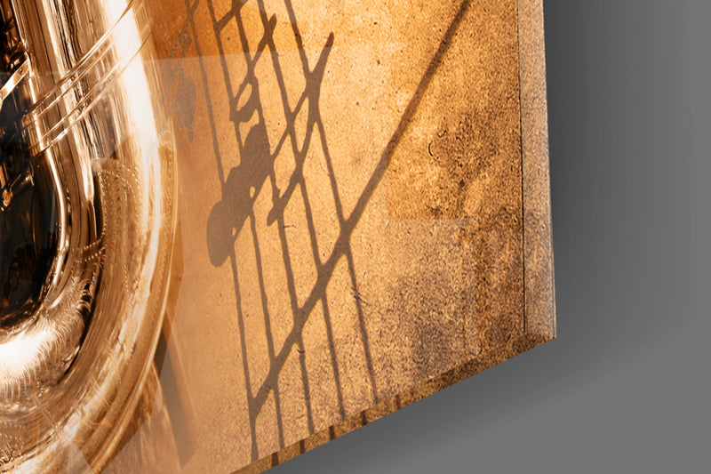 Music (Saxophone) Glass Wall Art