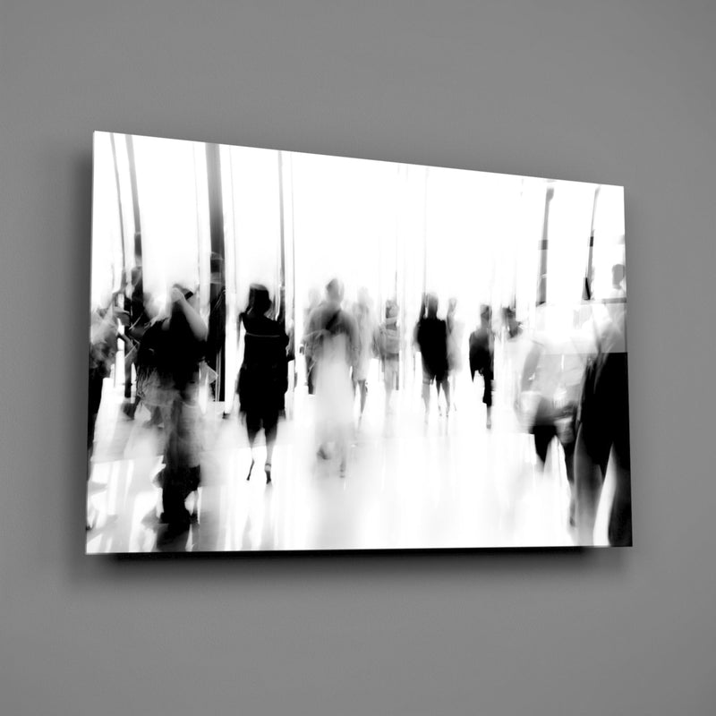 Glass Wall Art in Crowds