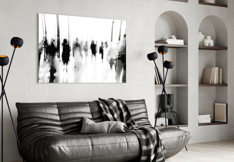 Glass Wall Art in Crowds