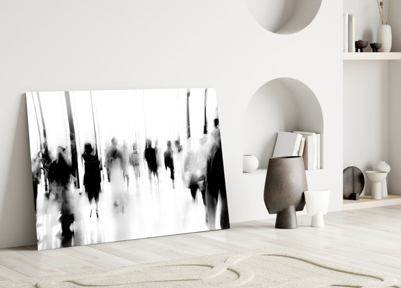 Glass Wall Art in Crowds