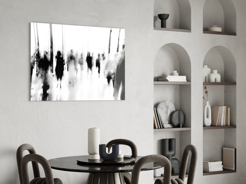 Glass Wall Art in Crowds