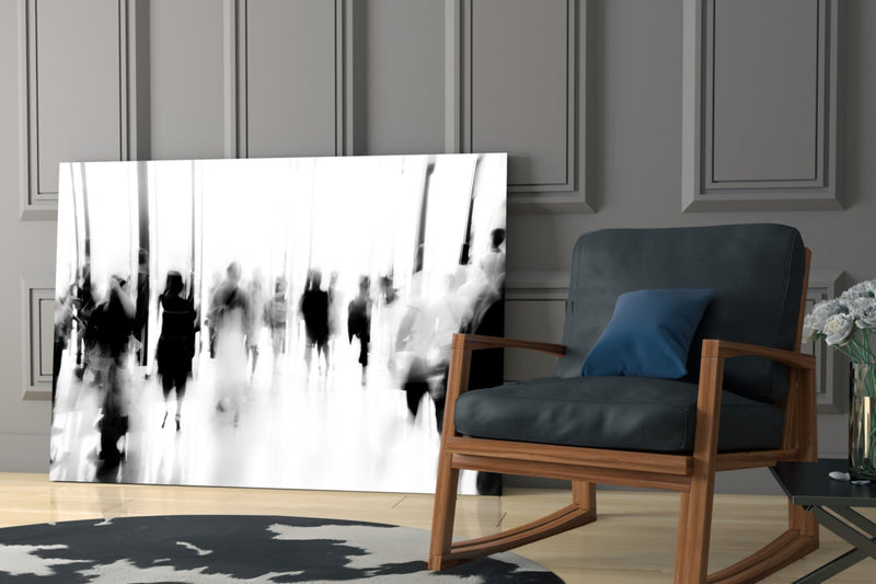 Glass Wall Art in Crowds