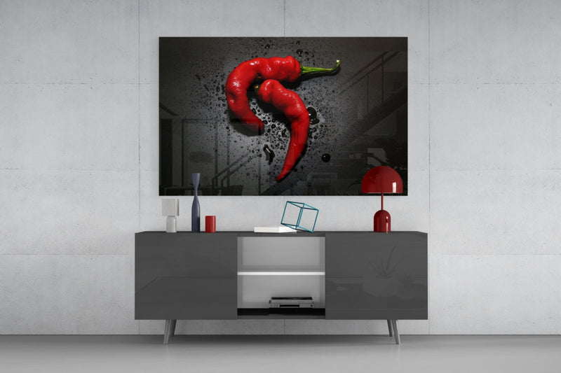Red Pepper Glass Wall Art