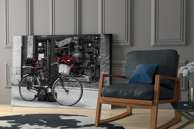 Bicycle Glass Wall Art