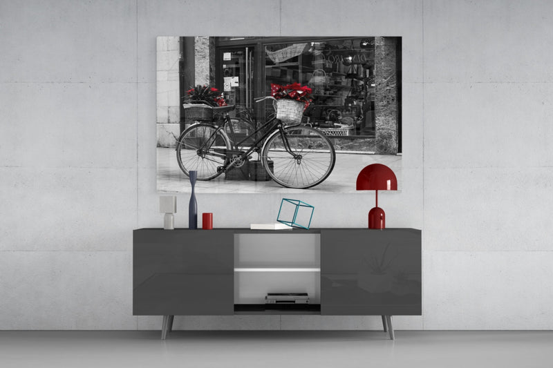 Bicycle Glass Wall Art