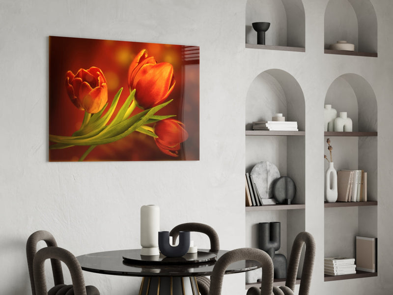 Flower Glass Wall Art