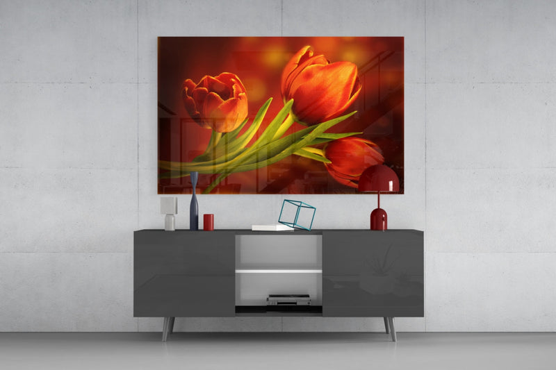 Flower Glass Wall Art