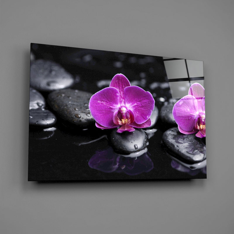 Orchid Glass Wall Art
