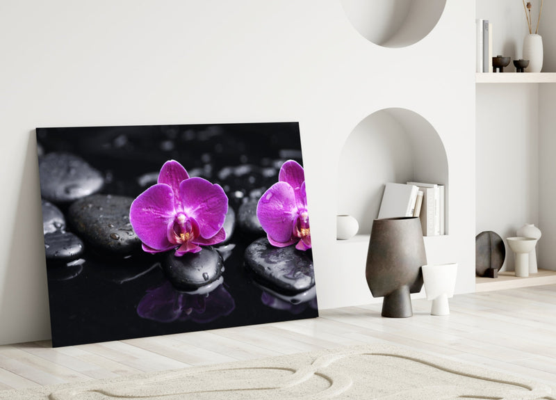 Orchid Glass Wall Art