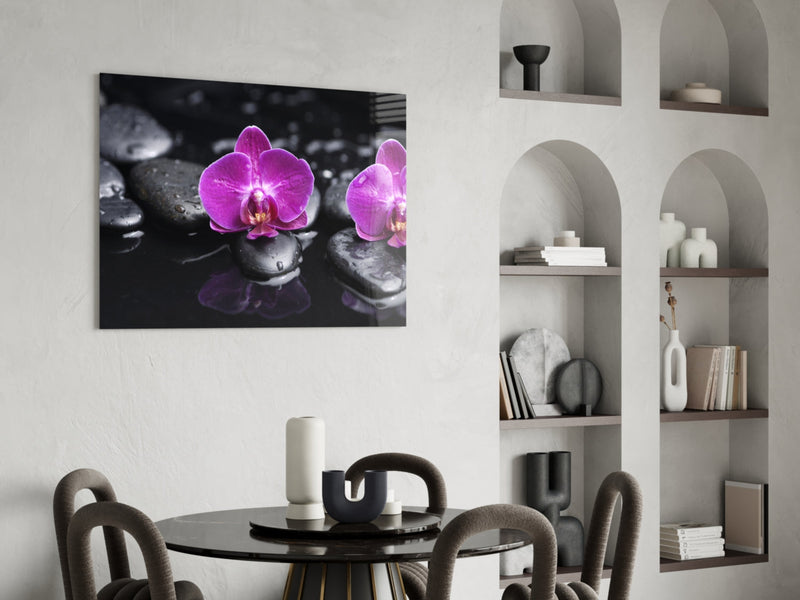 Orchid Glass Wall Art