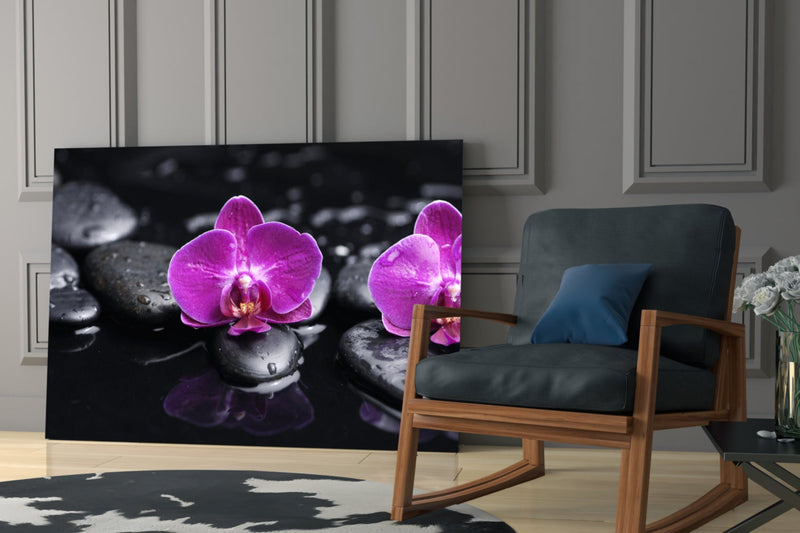 Orchid Glass Wall Art