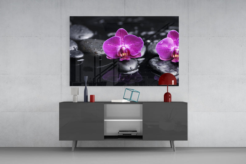 Orchid Glass Wall Art