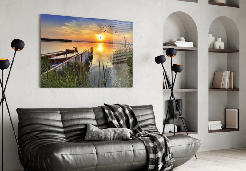 Sunset Glass Wall Art