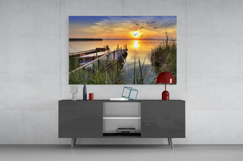 Sunset Glass Wall Art