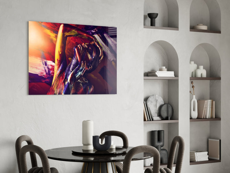 Woman Portrait 4 Glass Wall Art