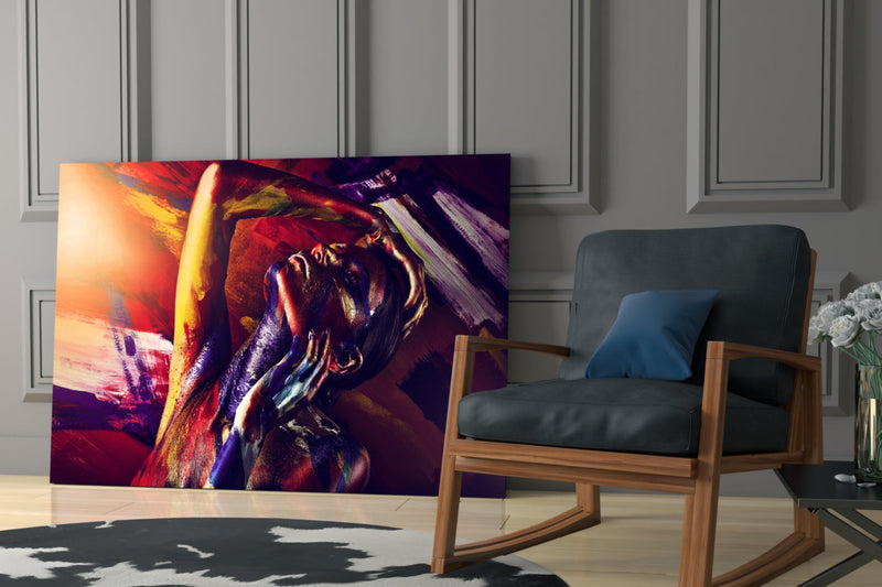 Woman Portrait 4 Glass Wall Art