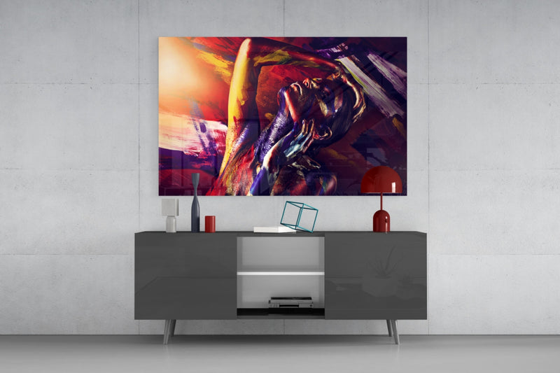 Woman Portrait 4 Glass Wall Art