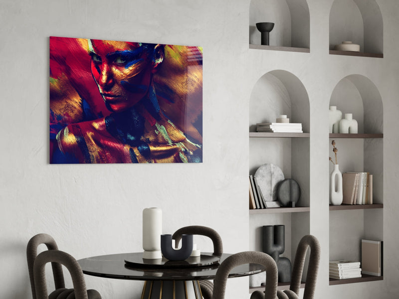 Female Portrait 6 Glass Wall Art