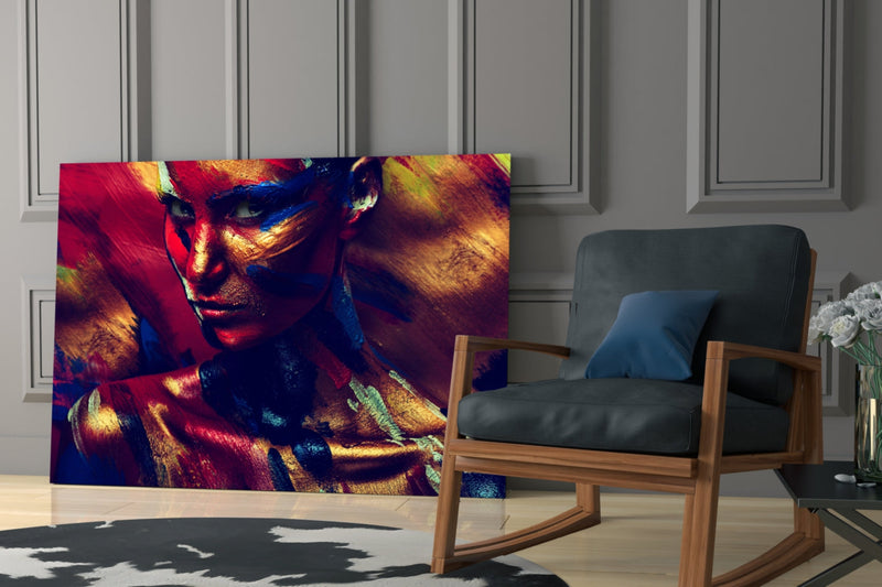 Female Portrait 6 Glass Wall Art