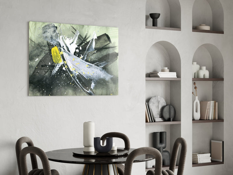 Abstract Glass Wall Art