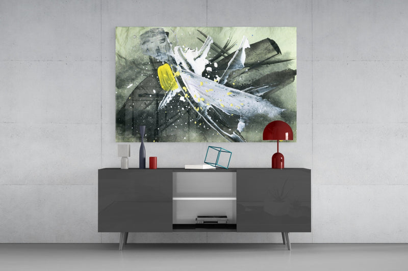 Abstract Glass Wall Art