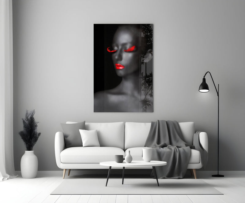 Woman Portrait 7 Glass Wall Art