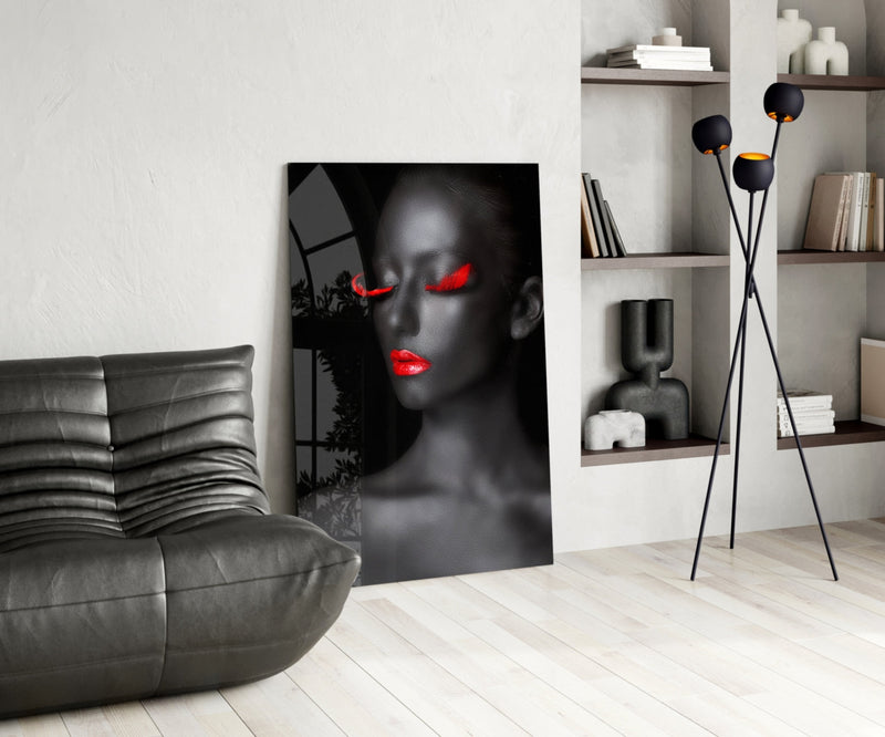 Woman Portrait 7 Glass Wall Art