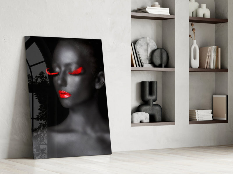 Woman Portrait 7 Glass Wall Art