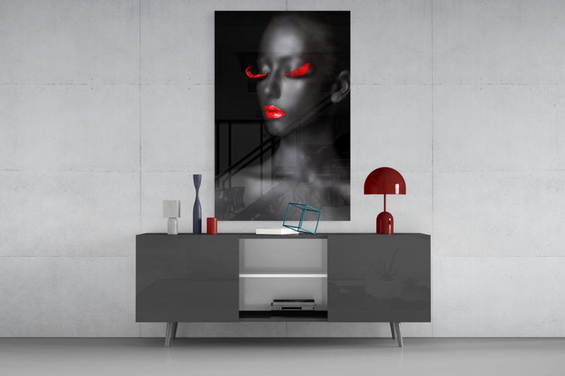 Woman Portrait 7 Glass Wall Art