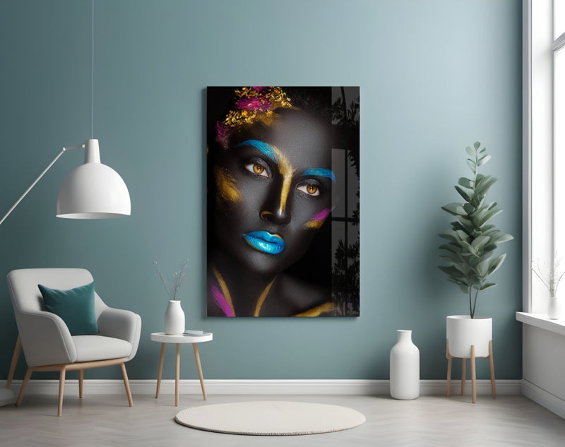 Woman Portrait 8 Glass Wall Art