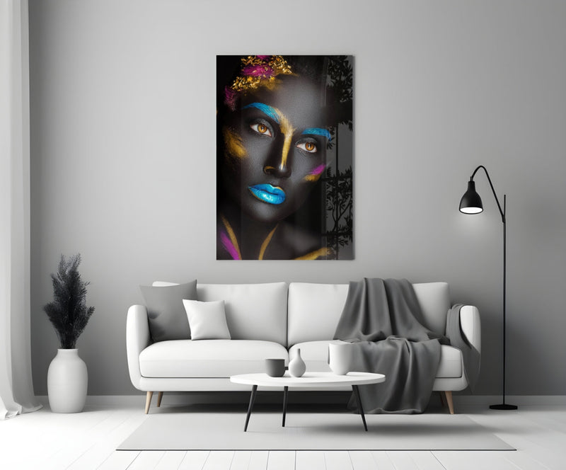 Woman Portrait 8 Glass Wall Art