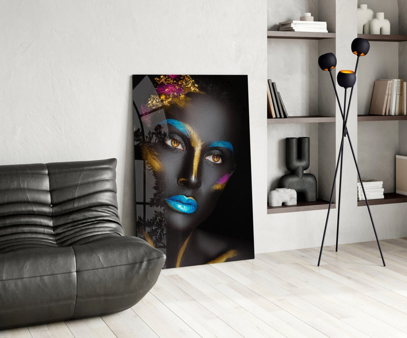 Woman Portrait 8 Glass Wall Art