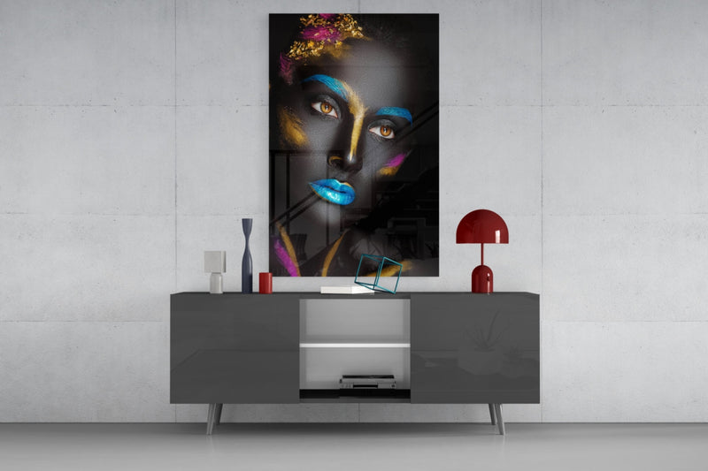 Woman Portrait 8 Glass Wall Art