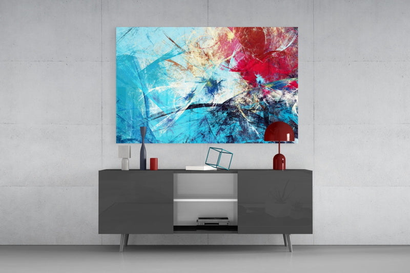 Abstract 4 Glass Wall Arts