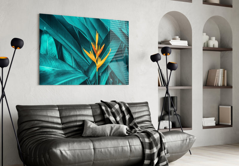 Tropical Leaf 3 Glass Wall Arts