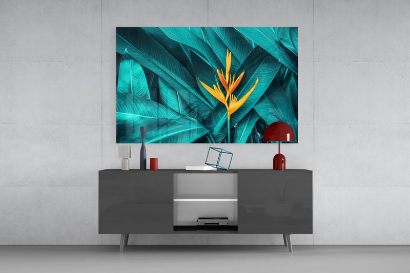 Tropical Leaf 3 Glass Wall Arts