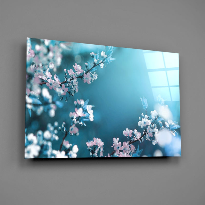 Spring Flowers Glass Wall Art