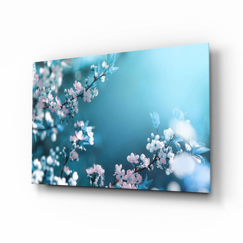 Spring Flowers Glass Wall Art