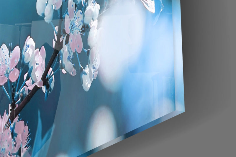 Spring Flowers Glass Wall Art