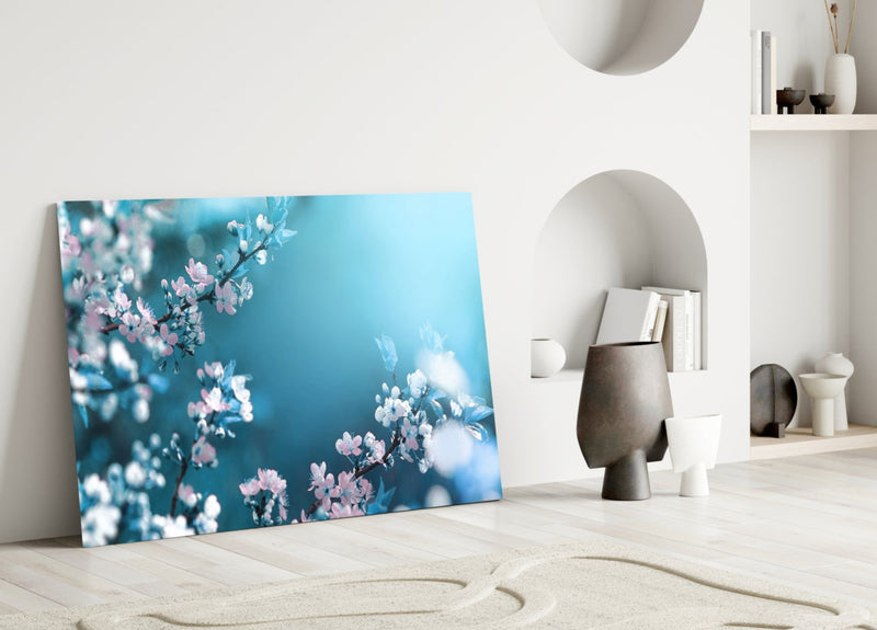 Spring Flowers Glass Wall Art