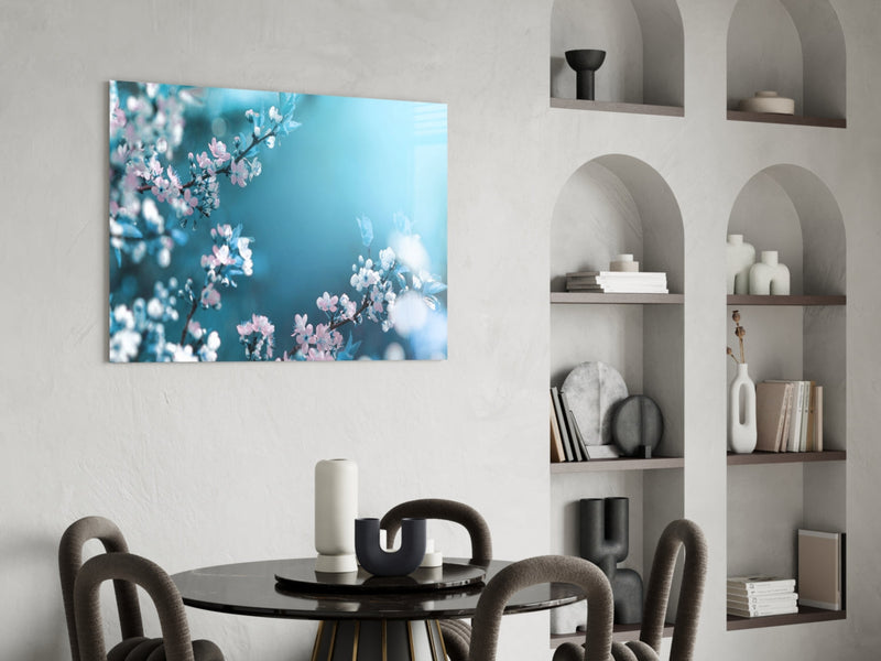 Spring Flowers Glass Wall Art