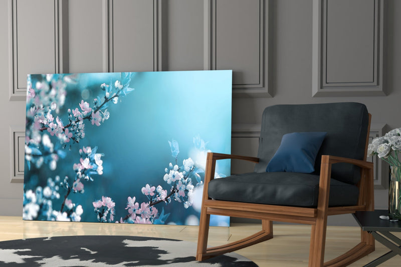 Spring Flowers Glass Wall Art