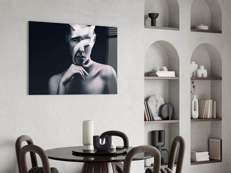 Woman Portrait 9 Glass Wall Arts